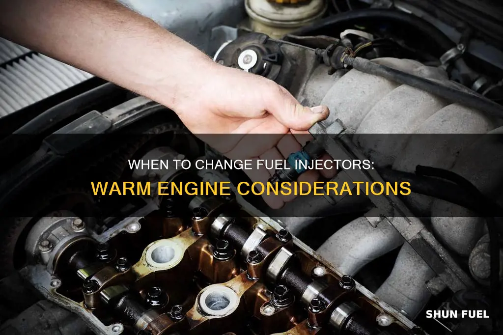 can engine be warm when changing fuel injectors