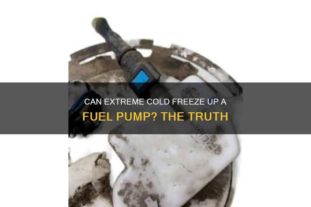 can extreme cold freeze up a fuel pump