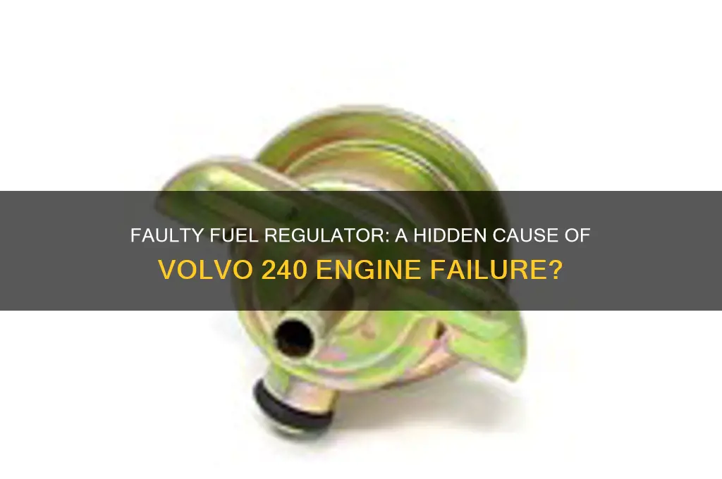 can faulty fuel regulator cause engine failure on volvo 240