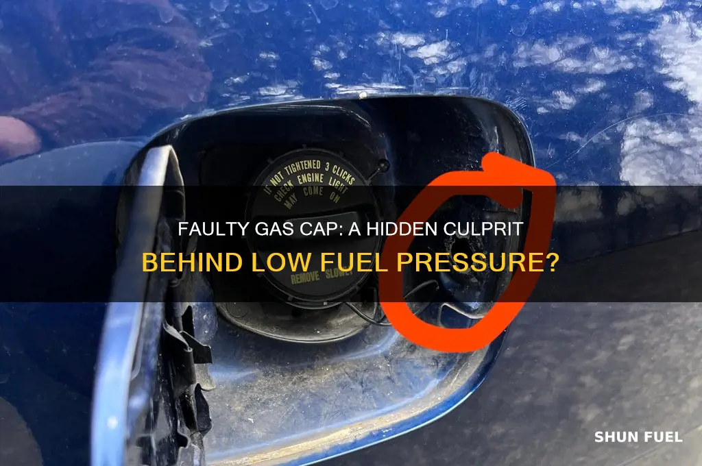 can faulty gas cap cause low fuel pressure