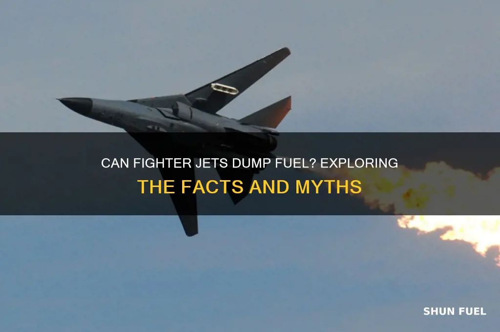 can fighter jets dump fuel