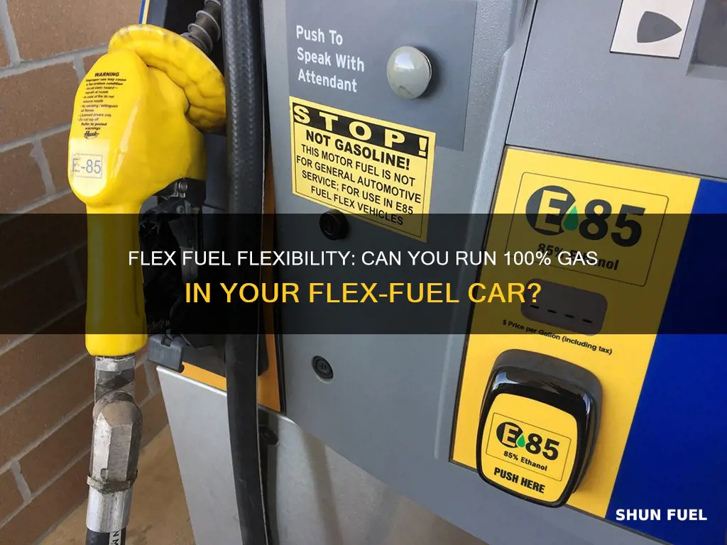 can flex fuel cars use 100 gas