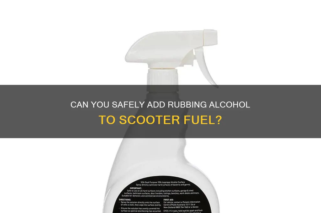 can fly add rubbing alcohol to fuel for scooters