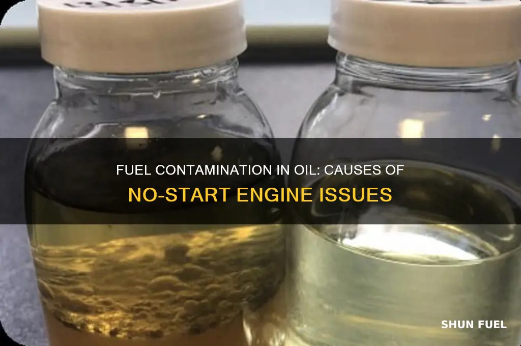 can fuel contaminate oil in no start
