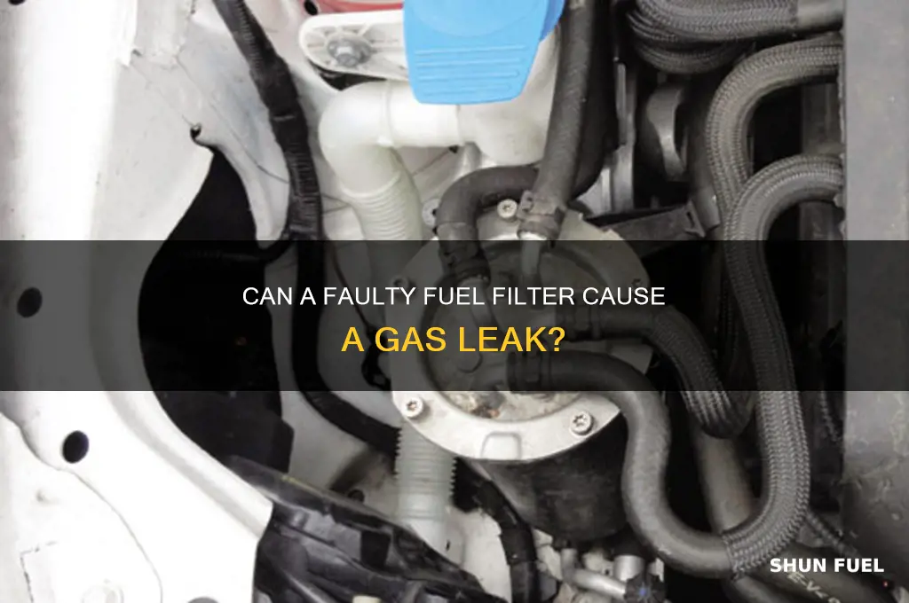can fuel filter cause gas leak