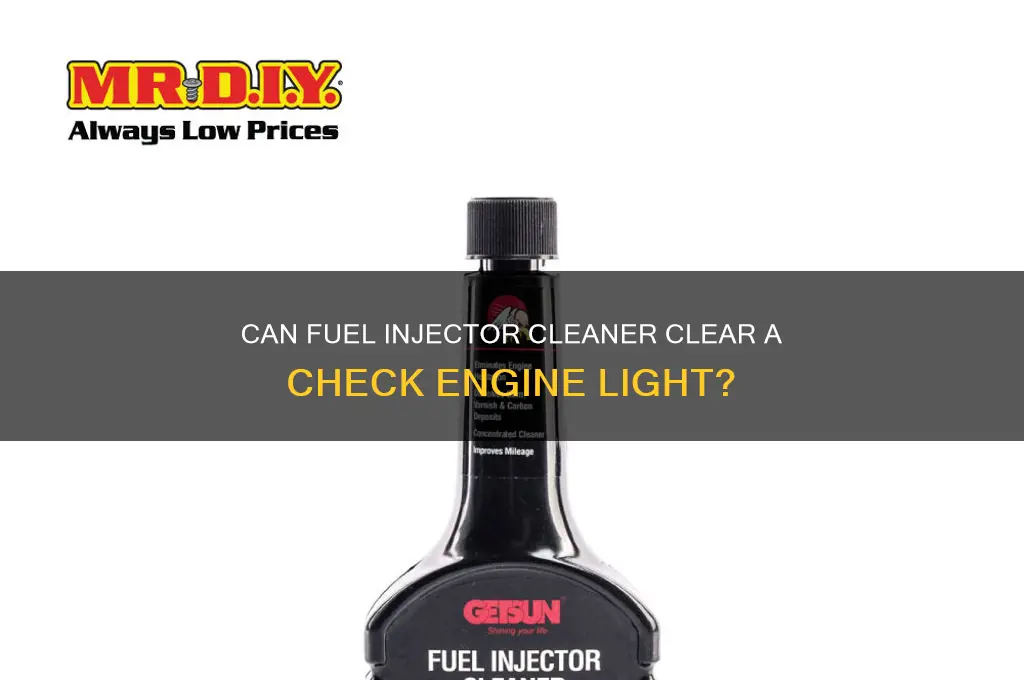 can fuel injector cleaner clear check engine light