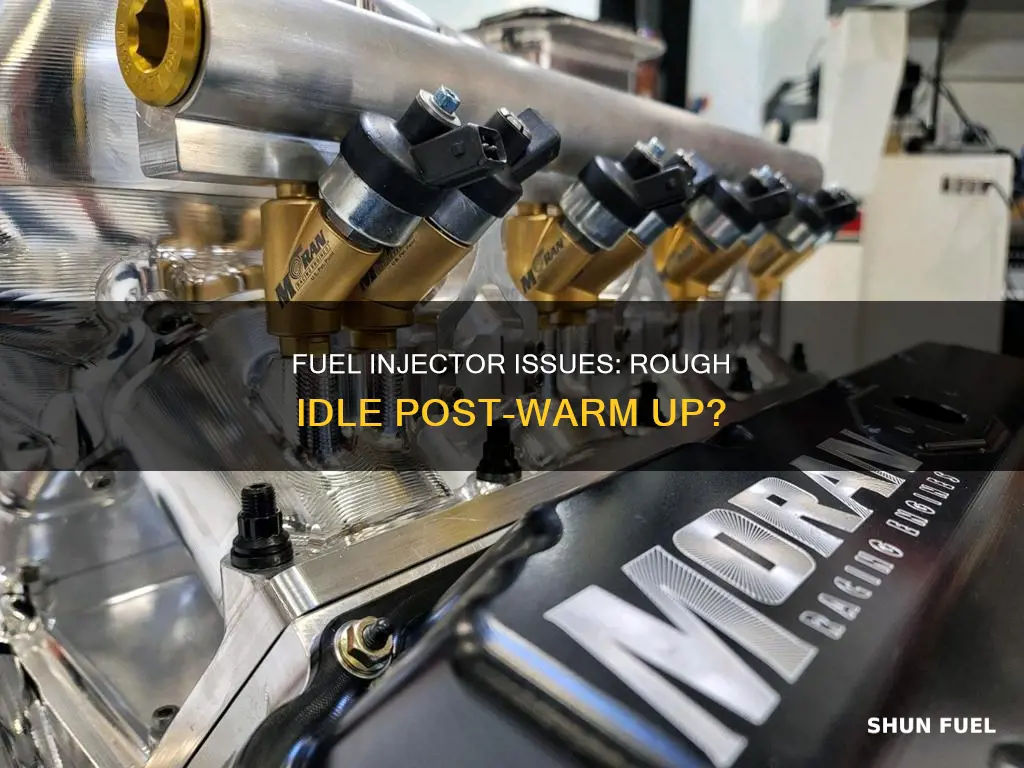 can fuel injectors cause a rough idle after warm up