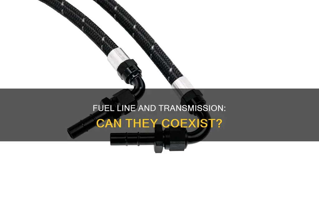 can fuel line be ran by transmission