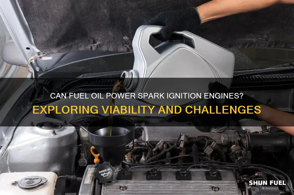 can fuel oil be burned in a spark engine