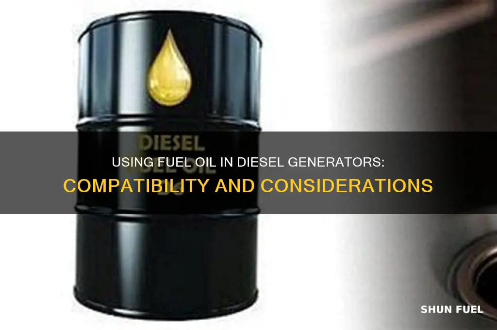 can fuel oil be used in a diesel generator