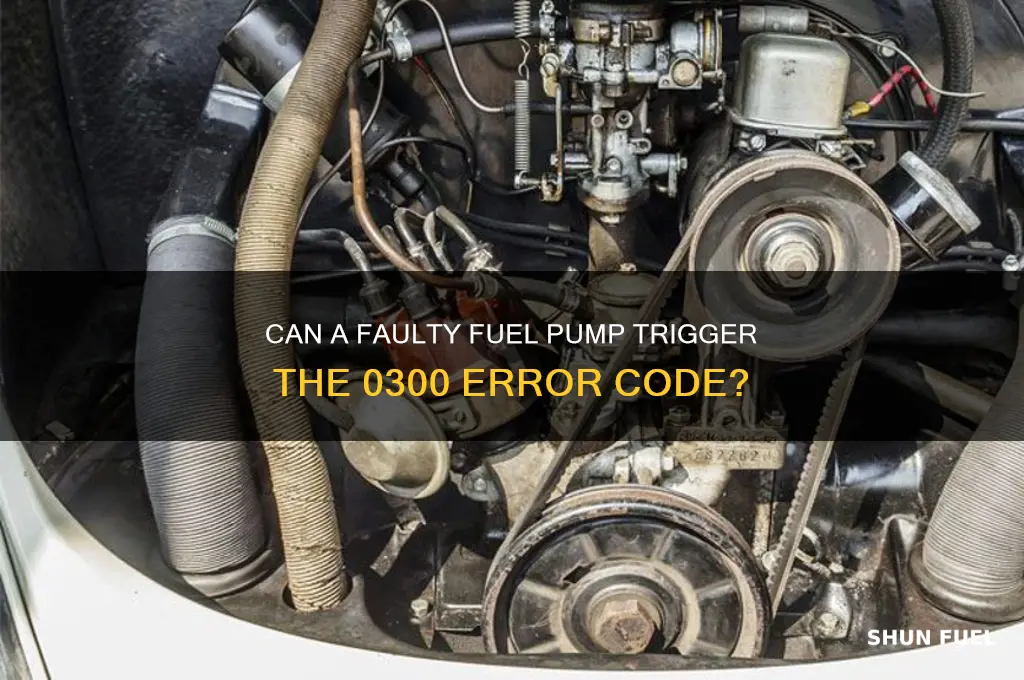 can fuel pump cause 0300 code