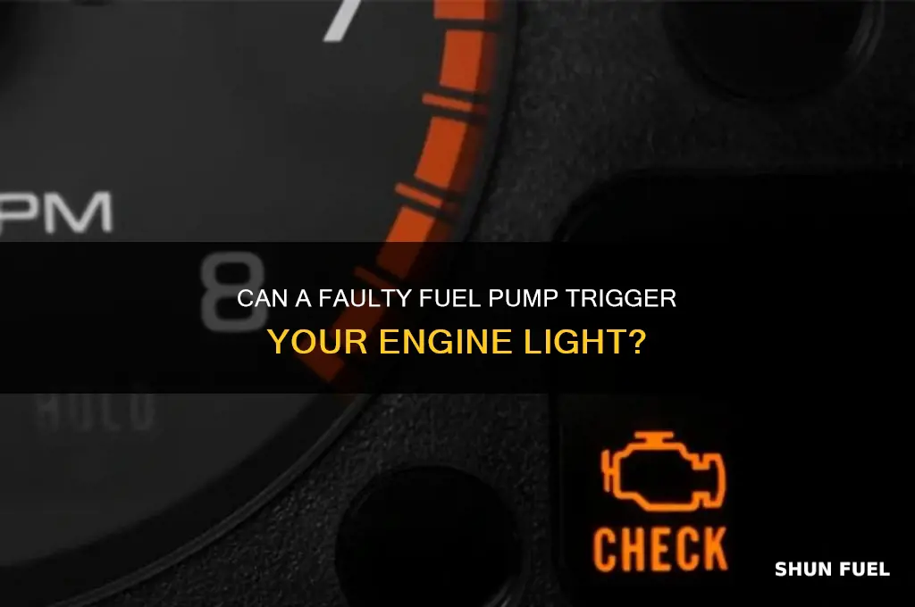 can fuel pump cause engine light