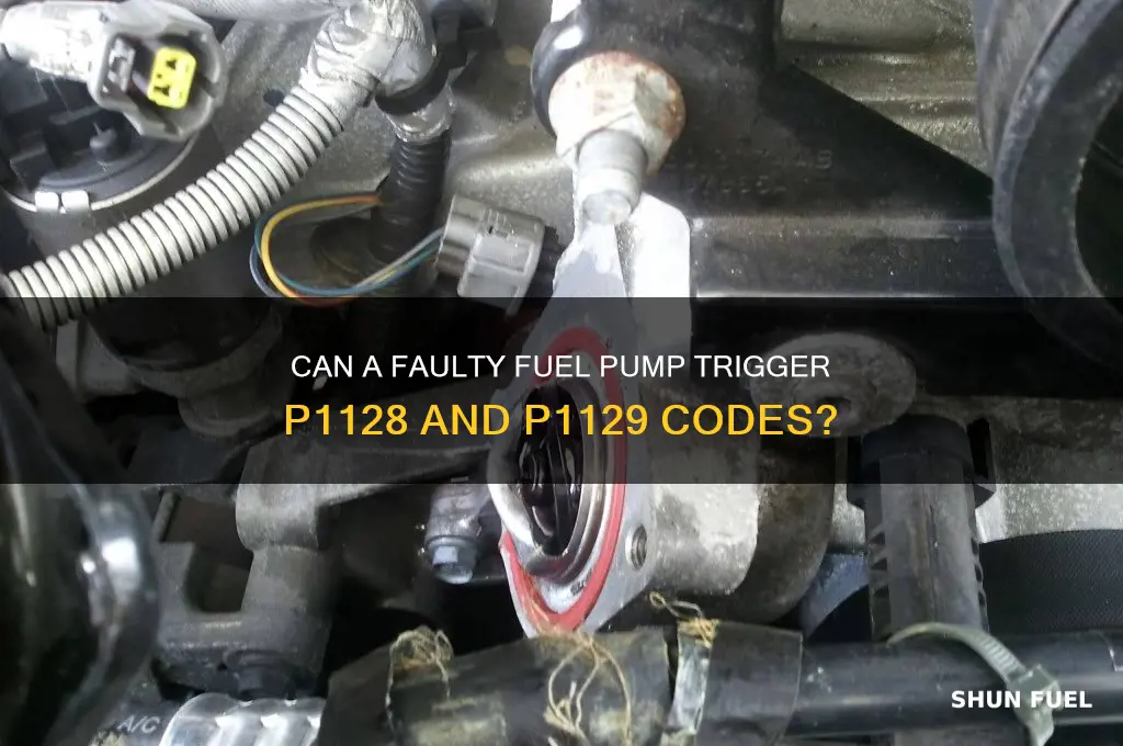 can fuel pump cause p1128 and p1129