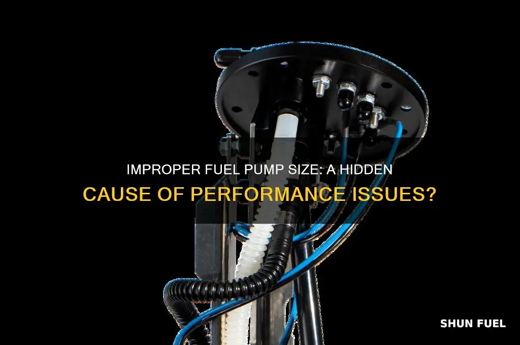 can fuel pump issues be due to improper size