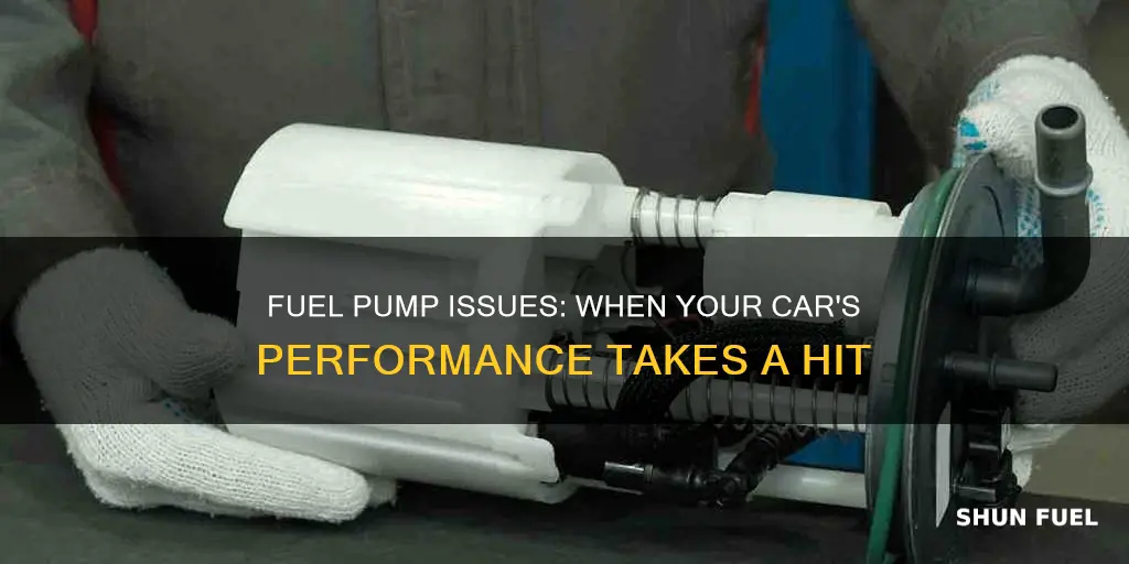 can fuel pump make car sound and feel weaker