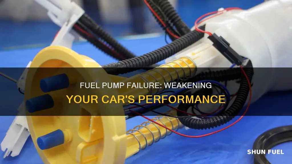 can fuel pump make car sound and feel weaker
