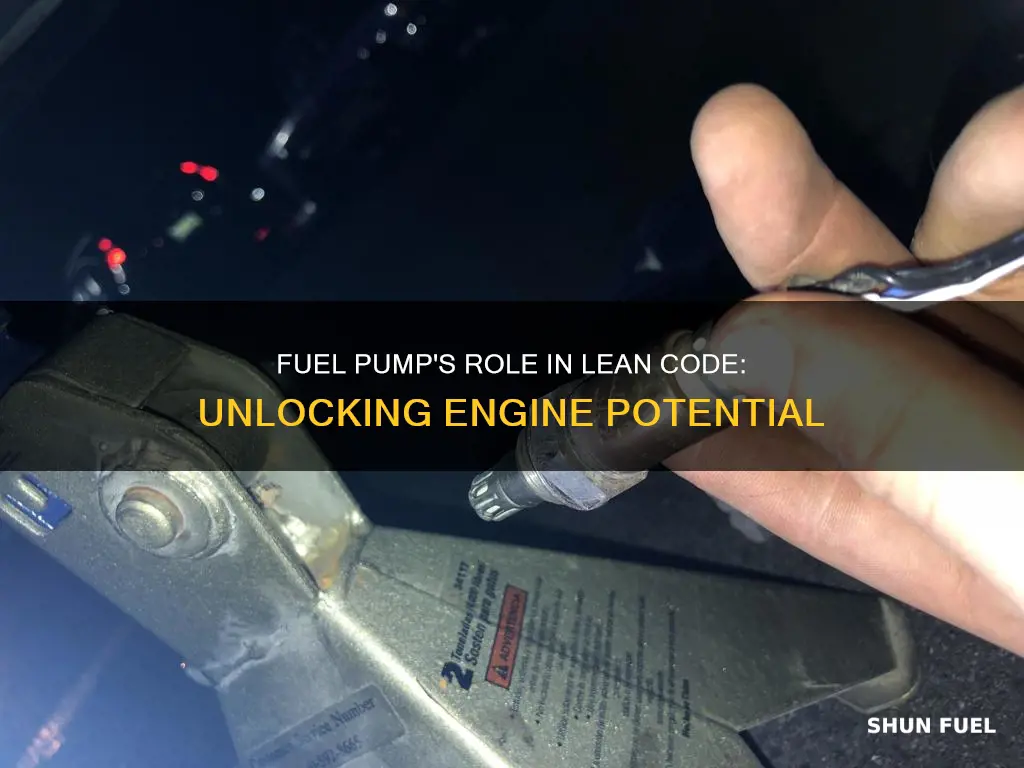 can fuel pump make the car give lean code