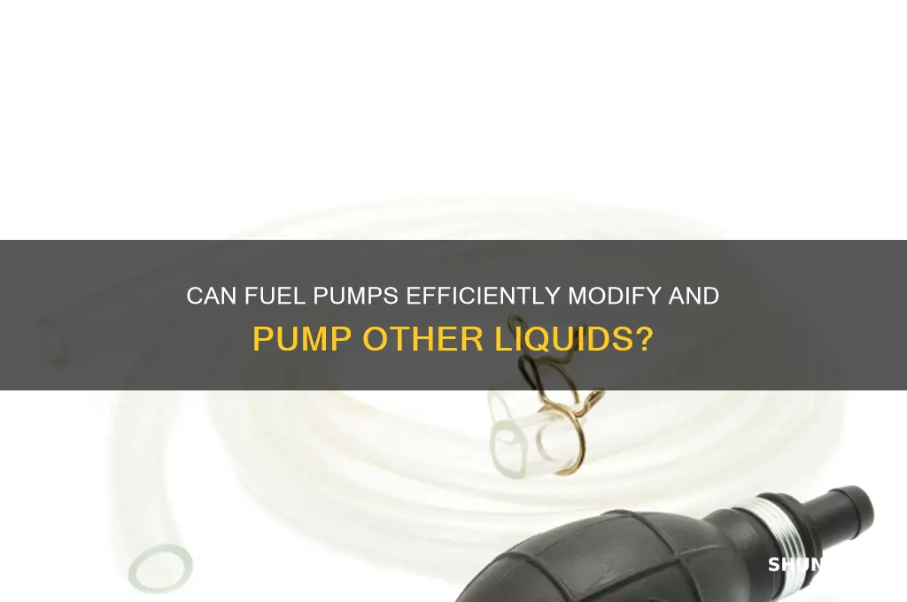 can fuel pump modify pump other liquid