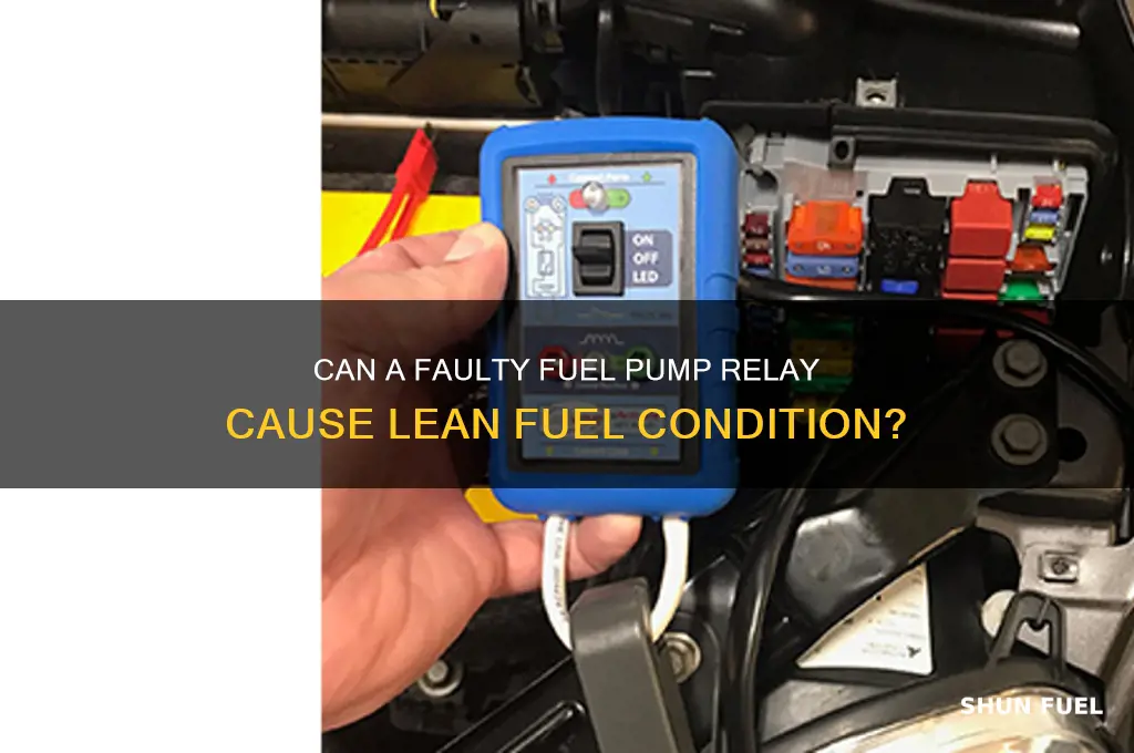 can fuel pump relay cause lean fuel