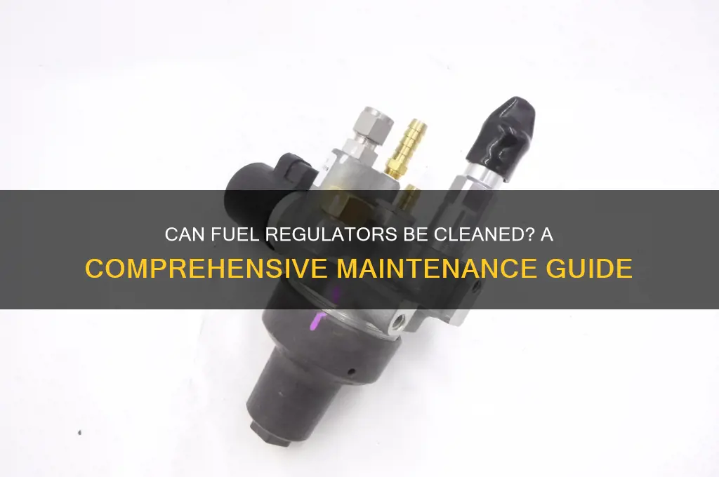 can fuel regulators be cleaned