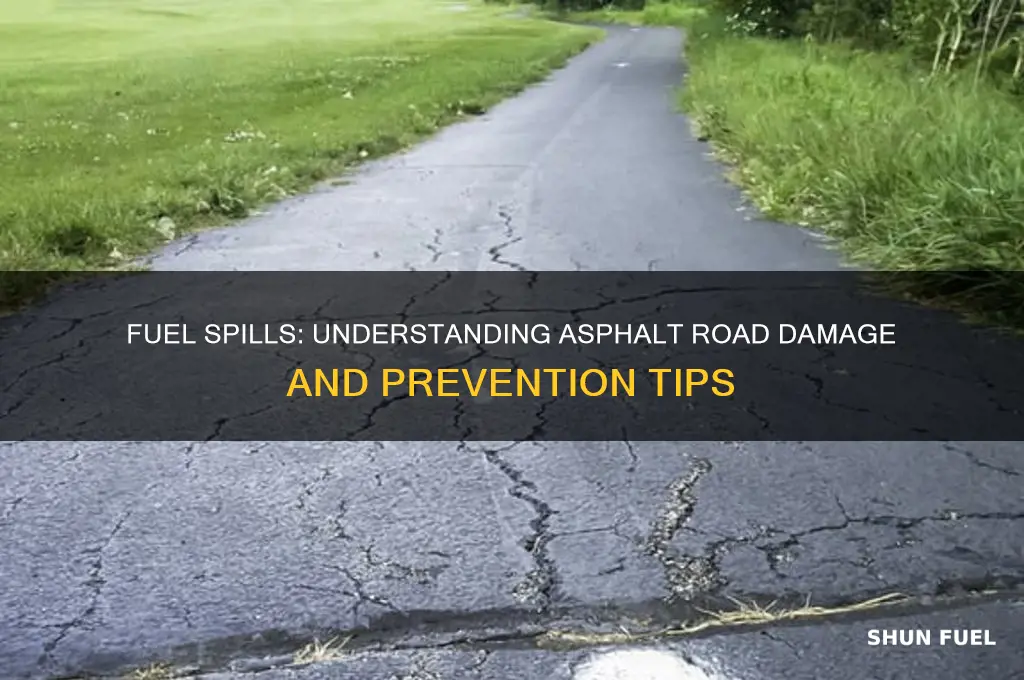 can fuel spill damage asphalt road