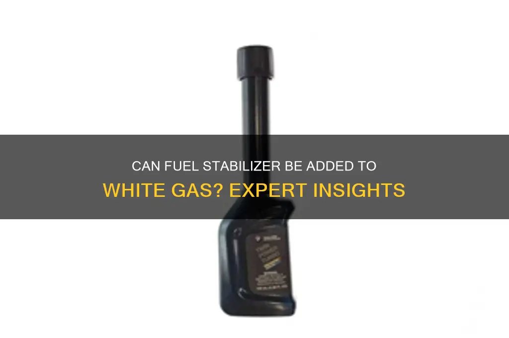 can fuel stabilizer be add to white gas