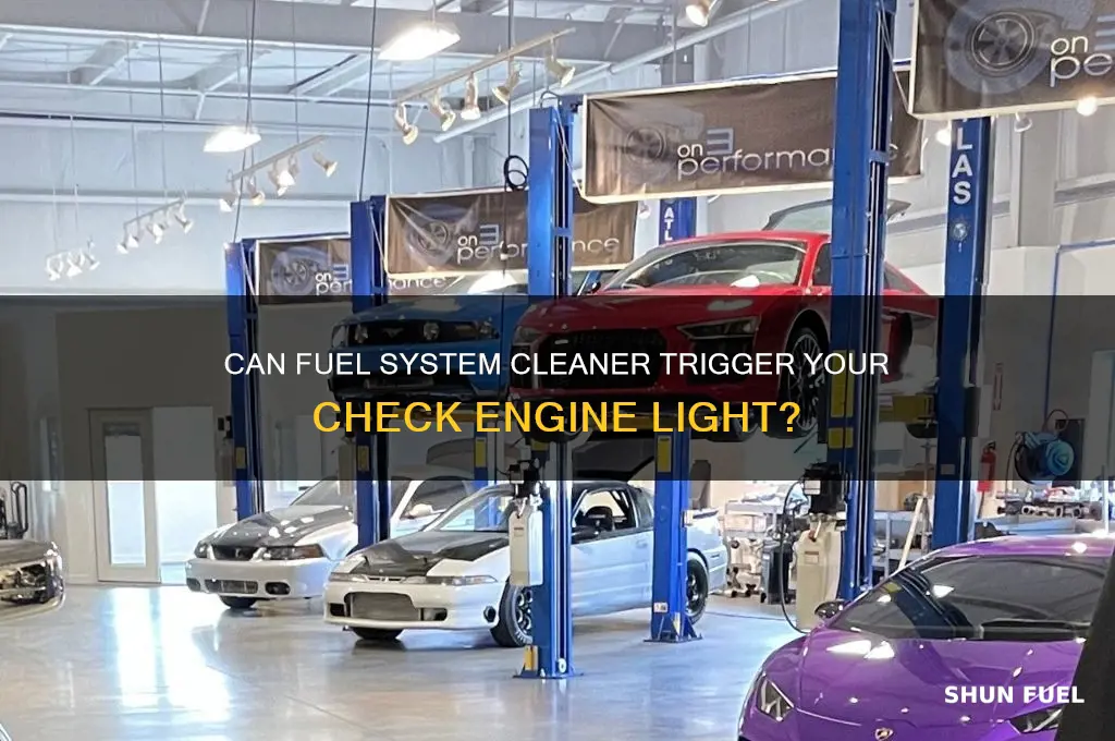can fuel system cleaner cause check engine light