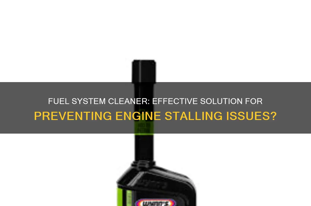 can fuel system cleaner improves stalling