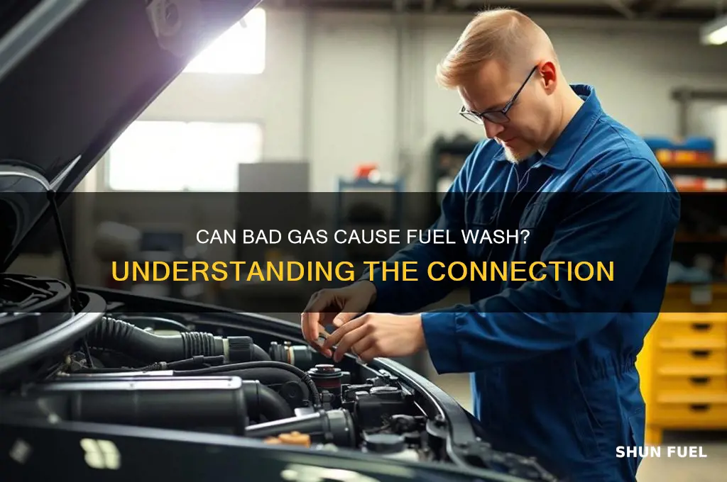 can fuel wash be caused by bad gas