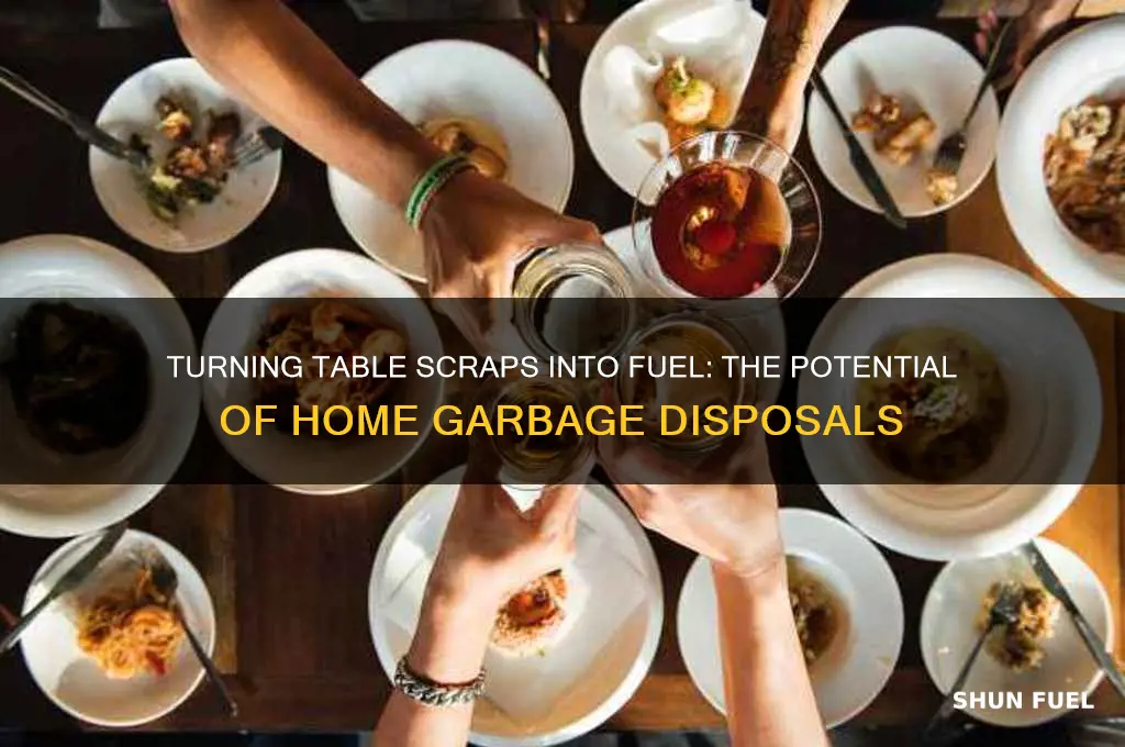 can garbage disposals from home table be fuel from