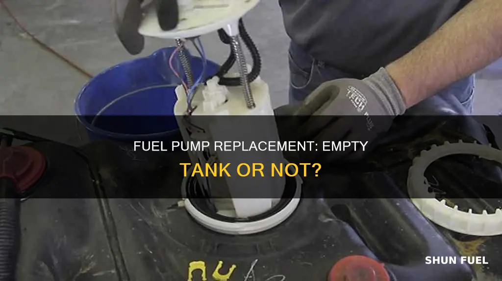can gas be in tank when you replace fuel pump