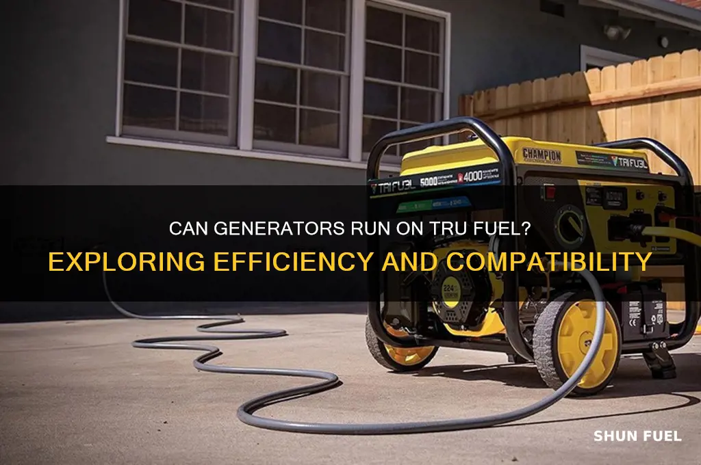 can geneartors use tru fuel