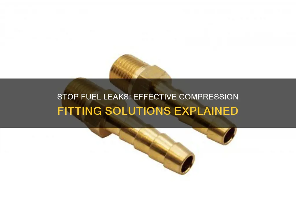 can get fuel compression fitting to stop leaking