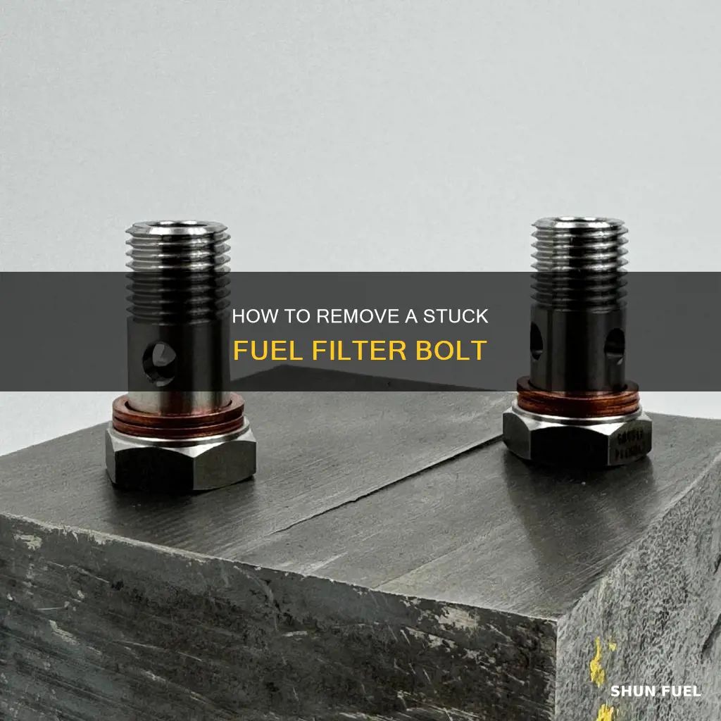 can get fuel filter out bolt off