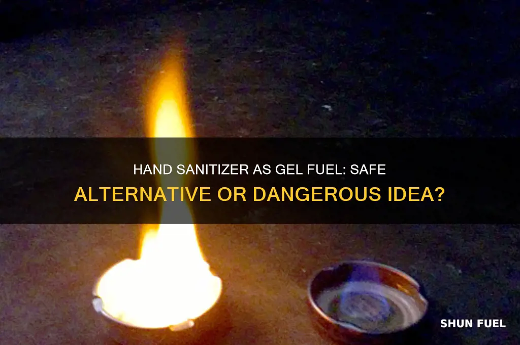 can hand sanitizer be used as gel fuel