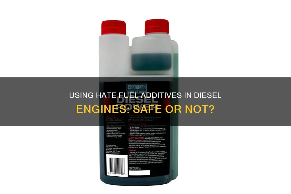 can hate fuel additive be used in diesel engines