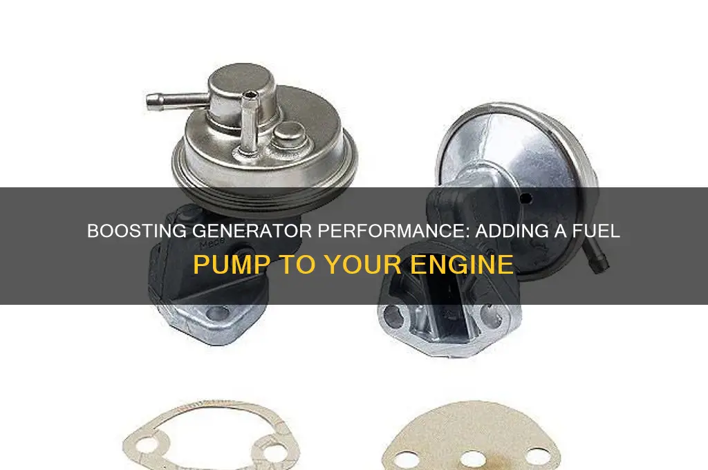 can i add a fuel pump to my generatorengine