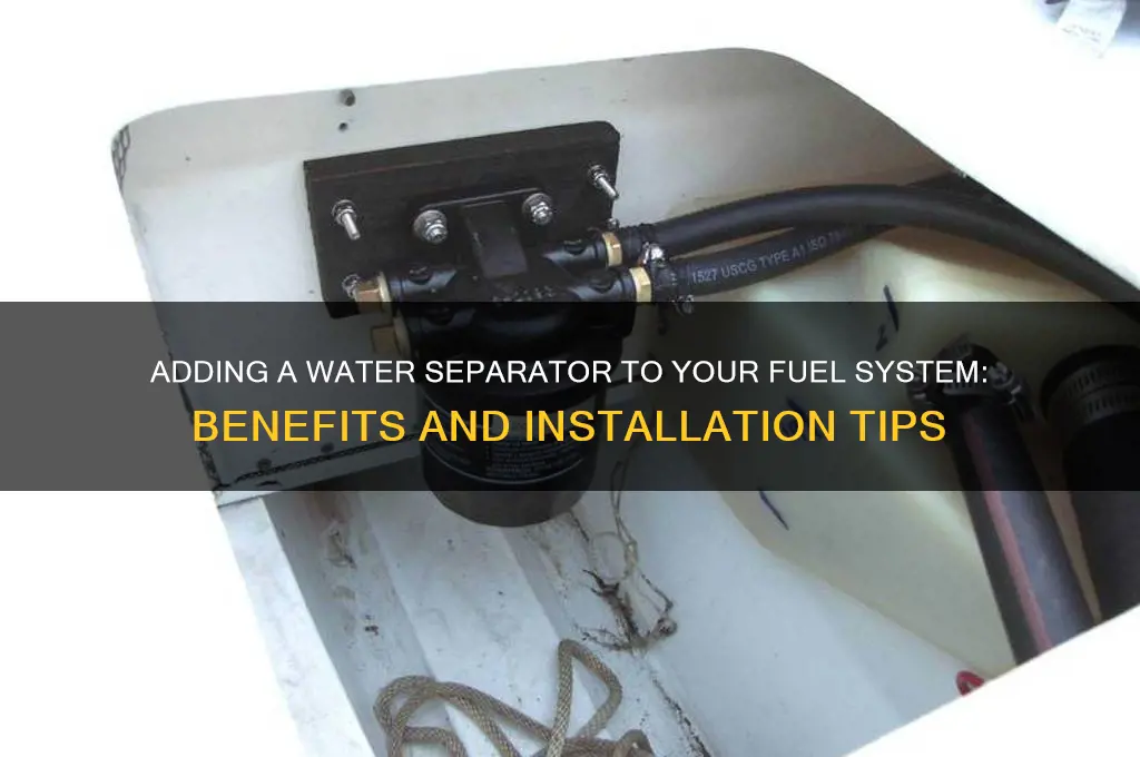can i add a water seperator to fuel system