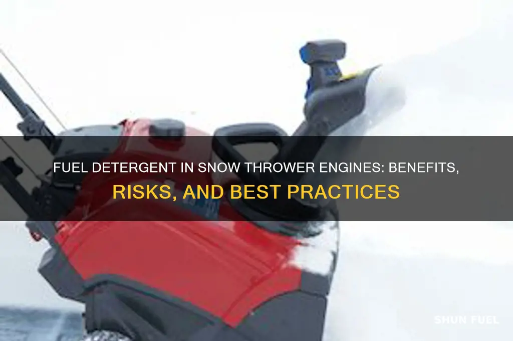 can i add fuel detergent to snow thrower engine