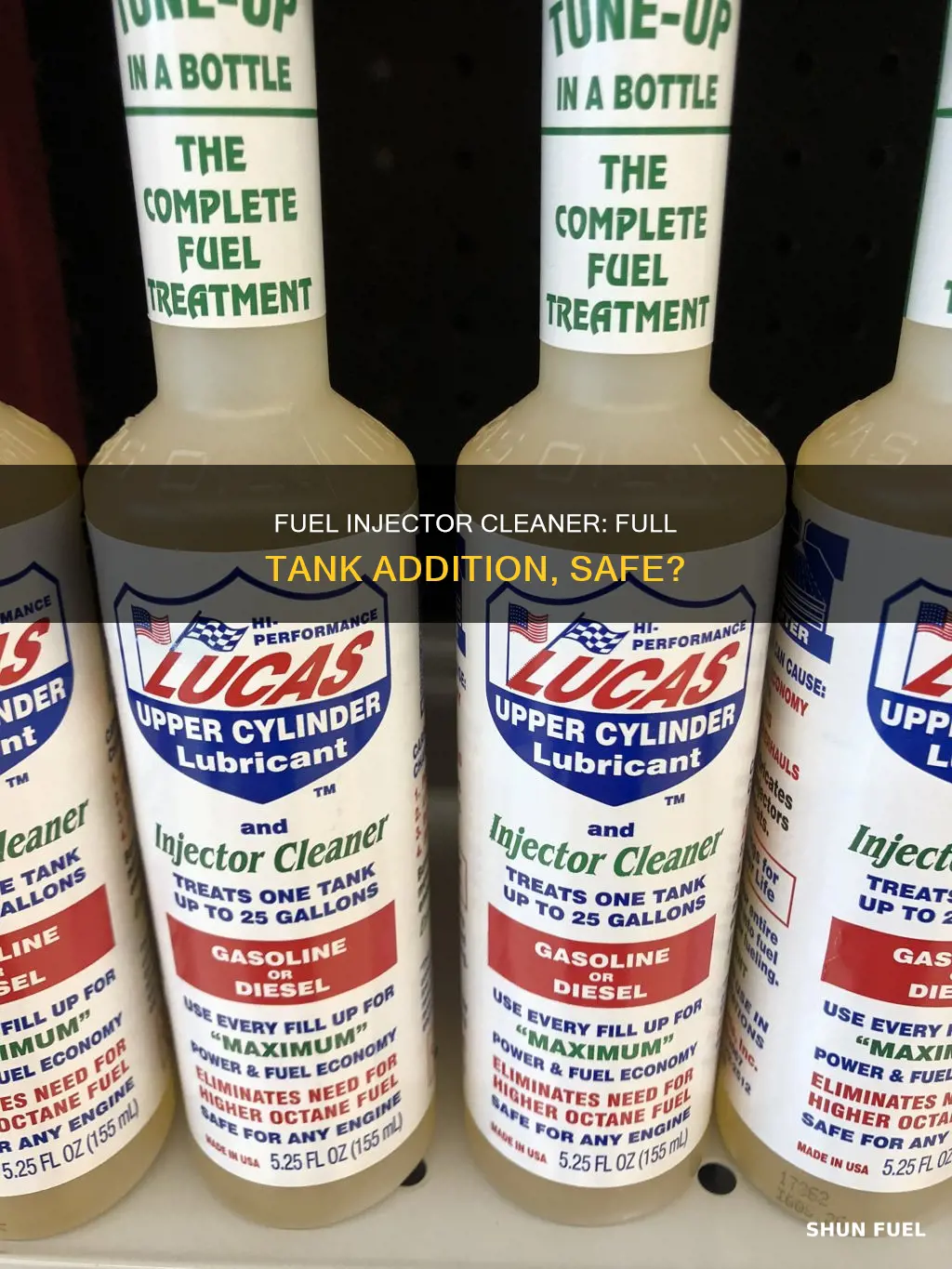 can i add fuel injector cleaner to a full tank