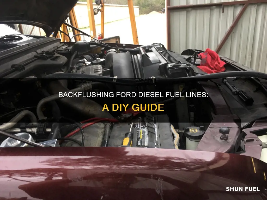 can i backflush fuel lines on a ford diesel truck