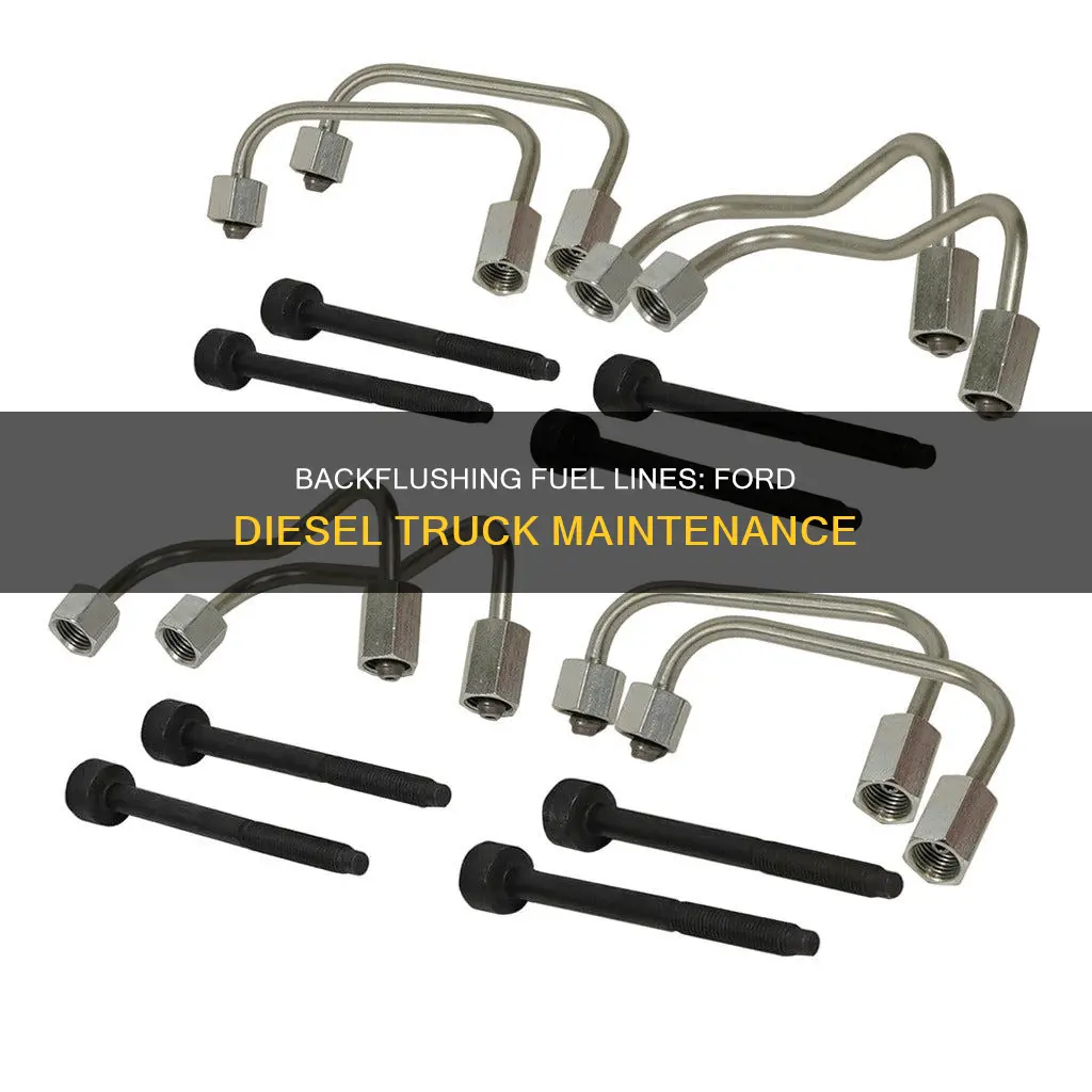 can i backflush fuel lines on a ford diesel truck