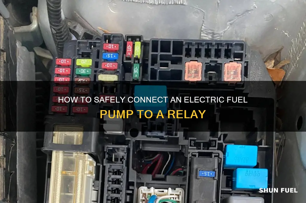 can i hook electric fuel pump to relay