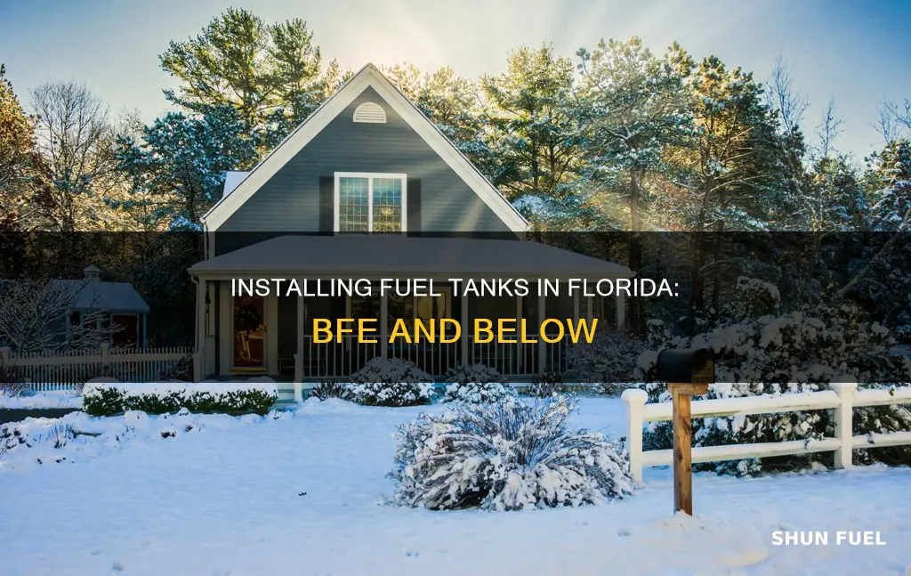 can i install a fuel tank below bfe in florida
