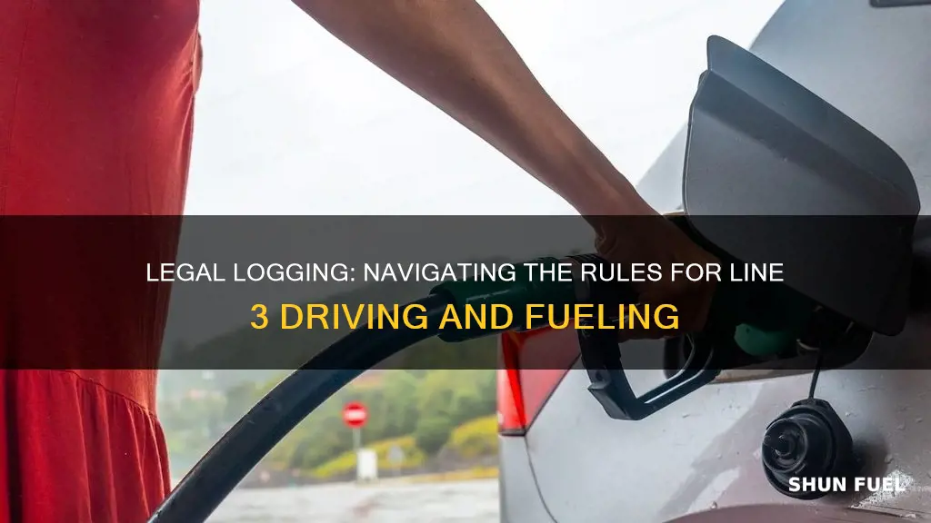 can i legally log line 3 driving while fueling