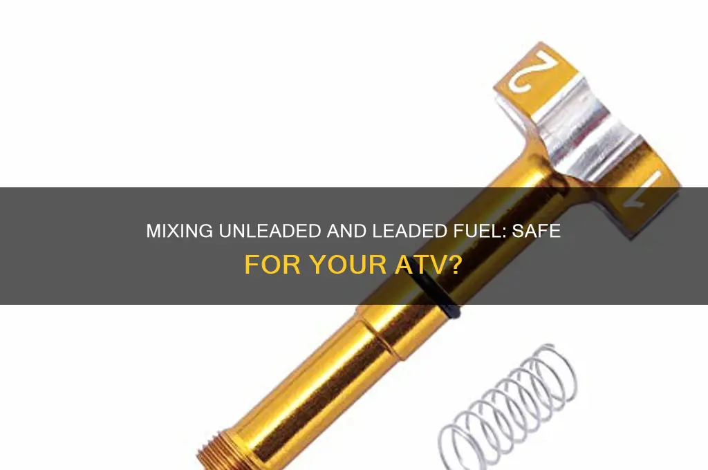 can i mix unleaded and leaded fuel for my atv