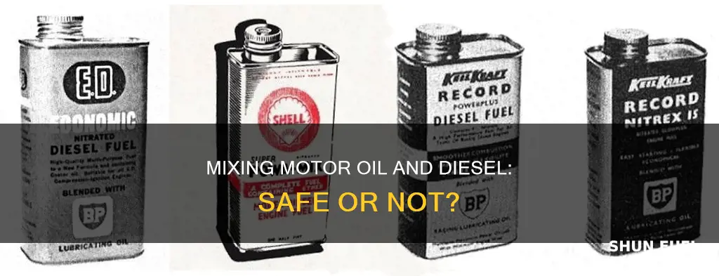 can i mix used motor oil with diesel fuel