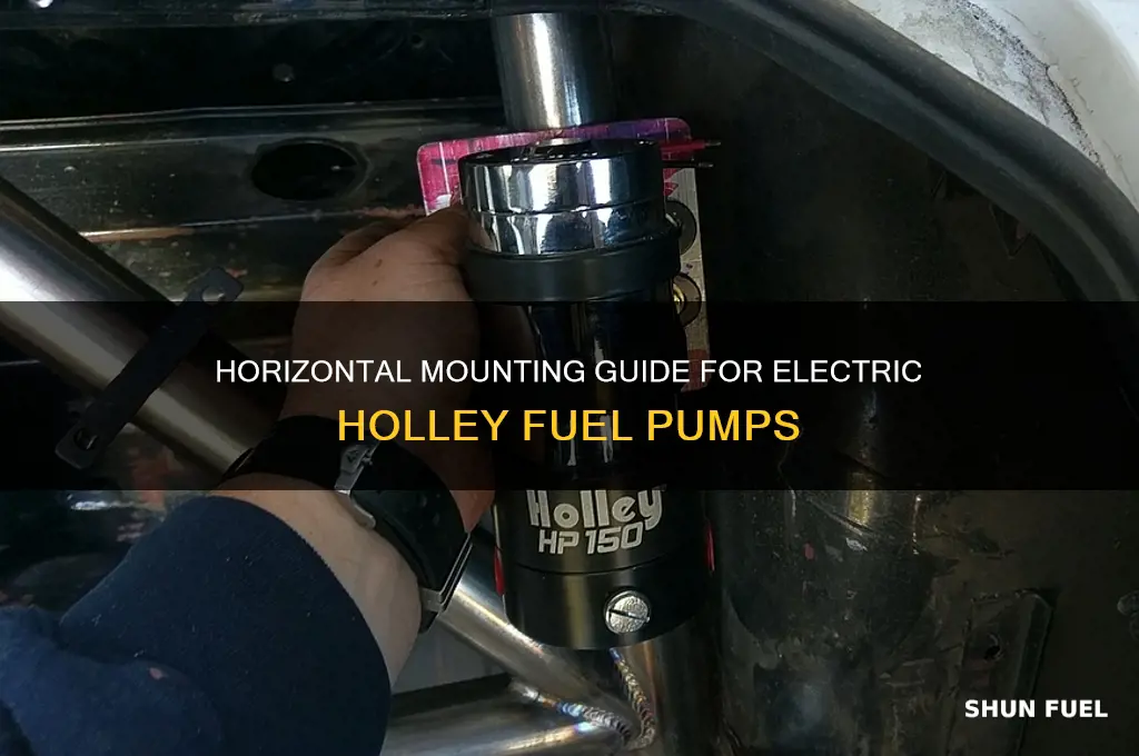 can i mount an electric holley fuel pump horizontally