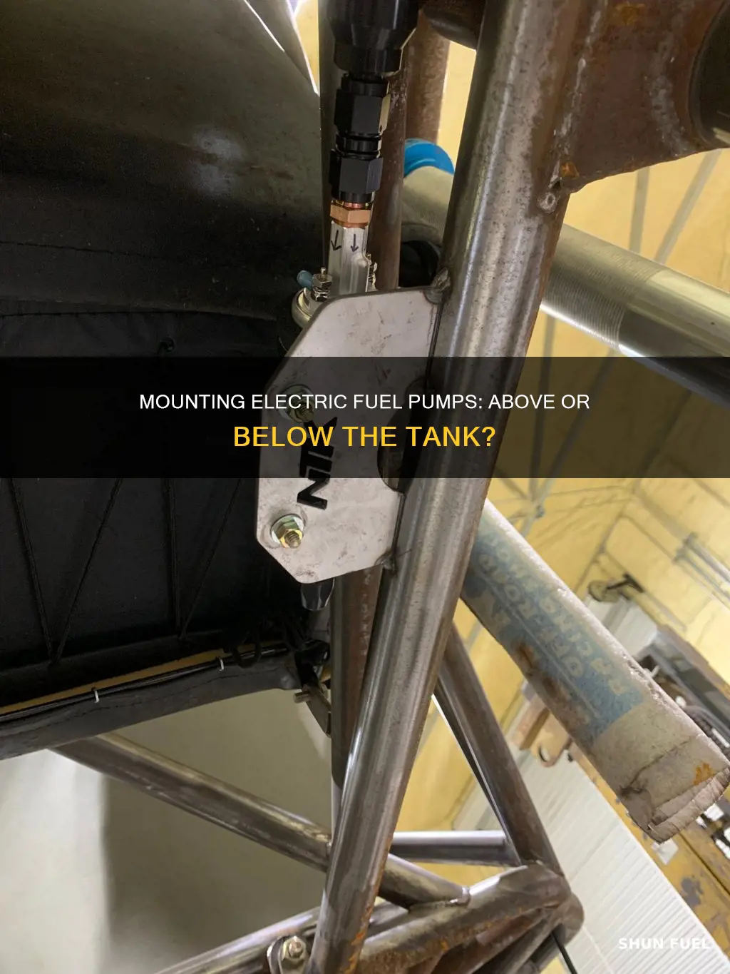 can i mount electric fuel pump above tank
