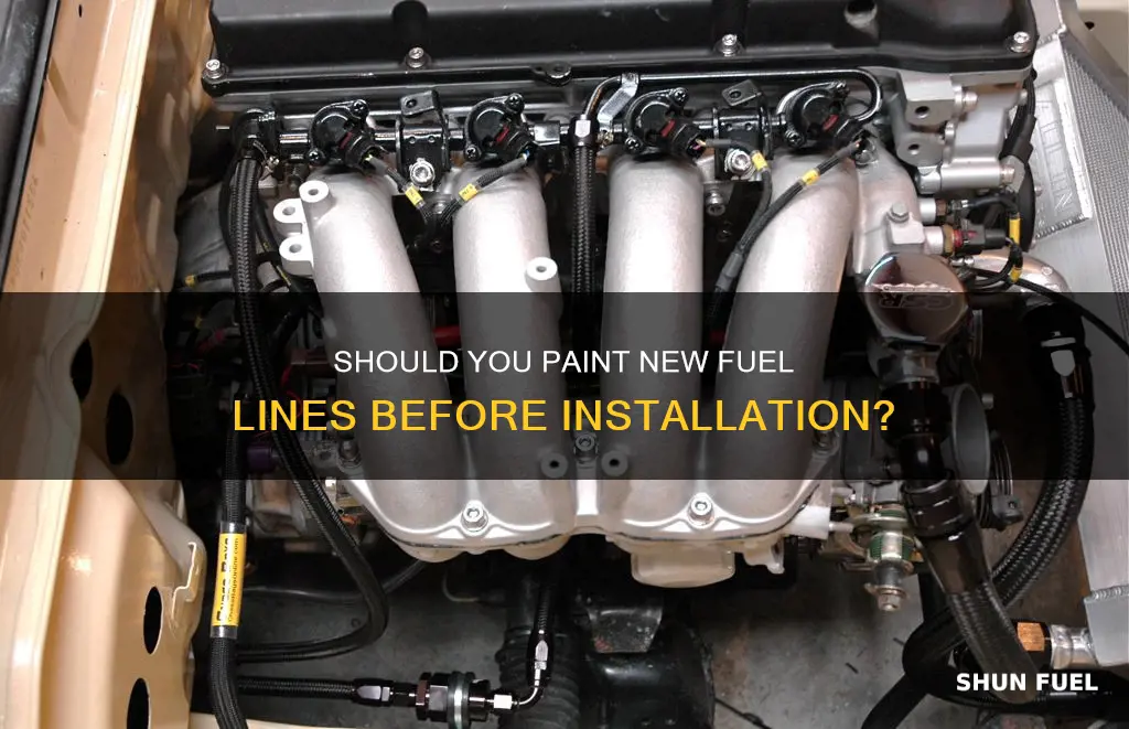 can i paint new fuel lines before installing them